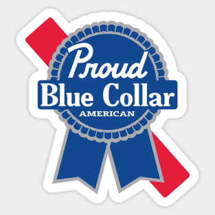 Proud Blue Collar American Sticker